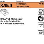 Klemme R 82040 MM 12 Sphäroguß feuerverz. 1 Stück LINDAPTER