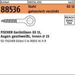 Gerüstöse R 88536 GS 12x 120 Stahl galv.verz. 25 Stück FISCHER - VPE: 25