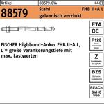 Highbond-Anker R 88579 M10x 95/60 Stahl galv.verz. 10 Stück FISCHER - VPE: 10