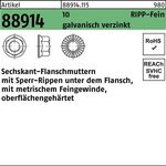 Sechskantflanschmutter R 88914 Sperr-Ripp M14x1,5 10 galv.verz. 100St. - VPE: 100