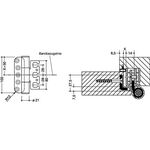 Türband B8107B PA 90 tiefschwarz ma gefälzter Holzflügel Rolle105mm DIN L/R HEWI