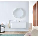 Duravit Waschtischset HAPPY D.2 PLUS 1175x490mm ein Hahnloch weiß seidenmatt