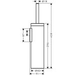 Toilettenbürstenhalter Axor Uni Circular Wandmontage polished nickel