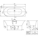 V&B Vorwandwanne LOOP & FRIENDS OVAL DUO wd. 1800x800mm Eckausführung re we