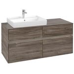 V&B Waschtischunterschrank COLLARO 120x54,8x50cm WT li m LED-B. Stone Oak