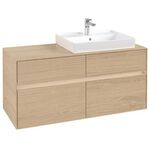 V&B Waschtischunterschrank COLLARO 120x54,8x50cm WT re m LED-B. Nordic Oak