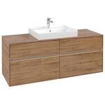 V&B Waschtischunterschrank COLLARO 140x54,8x50cm WT mttg m LED-B. Ka Oak