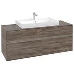 V&B Waschtischunterschrank COLLARO 140x54,8x50cm WT mttg m LED-B. Stone Oak