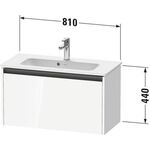 Duravit Waschtischunterbau Ketho.2 810x440x390mm weiß matt