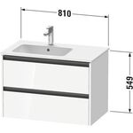 Duravit Waschtischunterbau Ketho.2 810x549x480mm weiß hochglanz