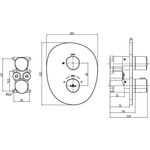 V&B Fertigmontageset ANTAO Therm. m Einw-Meng. 184x221x134mm ma bl