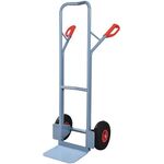 Stapelkarre H.1300mm Schaufel-L250xB320mm Luft-Bereifung Trgf.300kg blau PROMAT