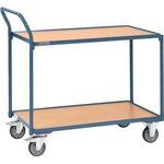 Tischwagen 2 Ladeflächen L1000xB600mm blau Trgf.300kg Schiebebügel senkrecht