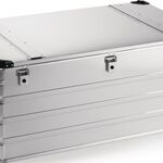 Aluminiumbox L1192xB790xH515mm 415l m.Klappverschluss u.Stapelecken