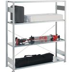 Großfachsteckregal H2000xB1700xT600mm Grundregal verz.silber 4 Stahlböden
