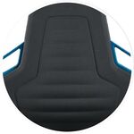 Arbeitsdrehstuhl Nexxit Gleiter Kunstlederpolster schwarz Griff blau 450-600mm