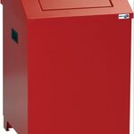 Putzwollkasten H680xB400xT400mm Geh.feuerrot/Klappe feuerrot Stahlbl.STUMPF
