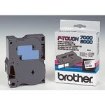 P-touch Schriftbandkassette TX241 laminiert 18mmx15,4m sw auf ws