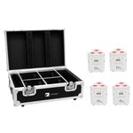 EUROLITE Set 4x AKKU TL-3 TCL weiß + Case mit Ladefunktion