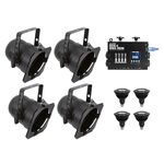 EUROLITE Set 4x PAR-38 Spot sw dim2warm + EDX-4 DMX RDM LED-Dimmerpack