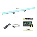 EUROLITE Set 5x LED PR-100/32 Pixel DMX Rail + Madrix Software