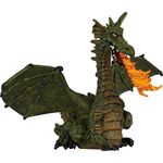 Feuerspeiender Drache mit Flügeln, grün