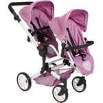 Pu-Tandembuggy LINUS Duo Jeans pink
