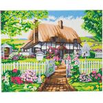 Crystal Art Landhaus Rosengarten 40x50