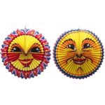 Lampion Sonne & Mond sortiert 36 - 42 cm