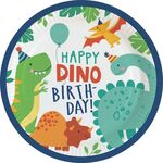 8 Teller Dino-Mite rund Papier 23 cm