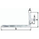 Torwinkelband 600x1000x60x120mm STA TZN li.unten 8mm GAH