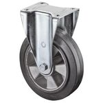 Schwerlast-Bockrolle D.100mm Trgf.150kg Gum.138mm 110mm BS ROLLEN