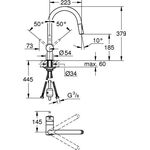 Grohe Einhand-Spültischbatterie MINTA 1/2Zoll C-Auslauf wa sun gebü