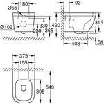 GROHE Wand-Tiefspül-WC Euro Keramik Basic spülrandl awe - VPE: 12