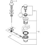 Grohe Zugstangen-Ablaufgarnitur 1 1/4Zoll f WT chr