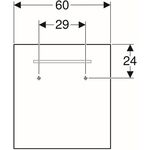 Geberit Lichtspiegel RENOVA COMPACT 600x650x35mm