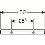 Geberit Wandablage RENOVA PLAN 500x120mm weiß KT
