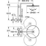 Grohe Duschsystem RAINSHOWER SYSTEM 400 m Thermostat-Batt chr
