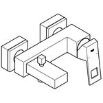 Grohe Einhand-Wannenbatterie EUROCUBE 1/2Zoll chr