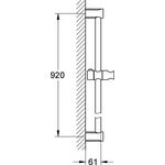 Grohe Brausestange TEMPESTA C 900mm chr