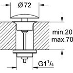 Grohe Ablaufventil 1 1/4Zoll chr