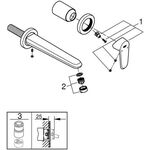 Grohe 2L-WT-Batt EURODISC C Ausldg 225mm chr