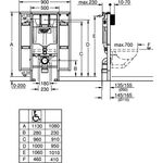 Grohe WC-Element RAPID SL behindertengerecht Spülkasten GD 2