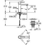 GROHE Einhand-Waschtischbatterie Lineare 1/2Zoll S-Size su-st