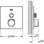 Grohe UP-Mischer SMARTCONTROL m 1 ASV chr