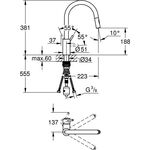 Grohe Einhand-Spültischbatterie CONCETTO 1/2Zoll ho Ala su-st