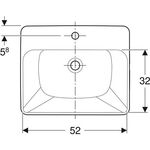 Geberit Halbeinbauwaschtisch VariForm quadrat. 550x450mm m HL m Überlauf weiß