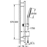 Grohe Bsta RAINSHOWER SMARTACTIVE 150 mo wh