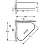 Grohe Eck-Duschablage SELECTION m Halterung ha graph