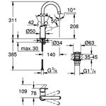 Grohe EH-WTbatt EUROSMART 1/2Zoll L-Size chr